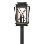 Montecito 120V Outdoor Post / Pier Mount - Black / Clear