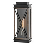 Montecito Outdoor Wall Sconce - Black / Clear