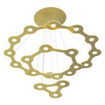Flat Saturn Pendant - Gold Foil