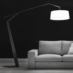 Grus Floor Lamp - Graphite / White