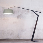 Grus Floor Lamp - Graphite / Sage