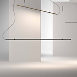 Morgana Linear Pendant - Aluminum / White