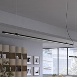 Morgana Linear Pendant - Black / White