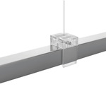 Morgana Linear Pendant - Aluminum / White