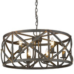 Alcott Chandelier - Antique Black Iron