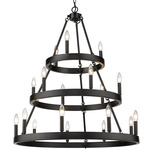 Alastair 3 Tier Chandelier - Matte Black