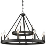Alastair Two Tier Chandelier - Matte Black