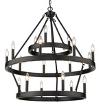 Alastair 3 Tier Chandelier - Matte Black