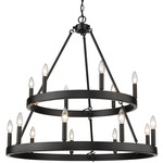 Alastair Two Tier Chandelier - Matte Black