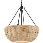 Hathaway Pendant - Matte Black / Rope