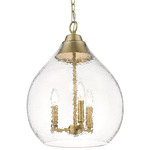 Ariella 3 - Light Pendant - Brushed Champagne Brass
