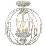 Antoinette Semi Flush Ceiling Light - Oyster