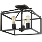 Wesson Semi Flush Ceiling Light - Matte Black