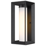 Smyth Outdoor Wall Light - Black / Opal