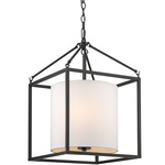 Manhattan Pendant - Matte Black / Modern White