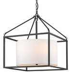 Manhattan Chandelier - Matte Black / Modern White