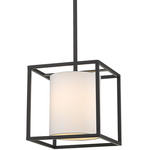Manhattan Mini Pendant - Matte Black / Modern White