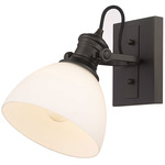 Hines Adjustable Wall / Ceiling Light - Rubbed Bronze / Opal