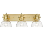 Hines Adjustable Bathroom Vanity Light - Brushed Champagne Brass / Clear Seeded