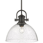 Hines Adjustable Pendant - Rubbed Bronze / Seeded