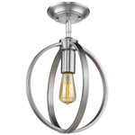 Colson Convertible Semi Flush Ceiling / Pendant - Pewter