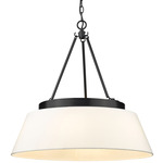 Penn Chandelier - Matte Black / Modern White
