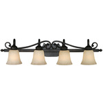 Belle Meade Bathroom Vanity Light - Rubbed Bronze / Tea Stone