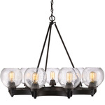 Galveston Chandelier - Rubbed Bronze / Seeded