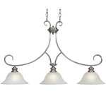 Lancaster Linear Pendant - Pewter / Marbled