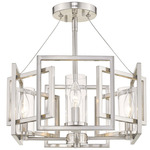 Marco Convertible Semi Flush Mount - Pewter / Clear