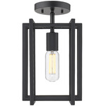 Tribeca Semi-Flush Ceiling Light - Matte Black / Black / Matte Black