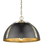 Aldrich Pendant - Aged Brass / Matte Black