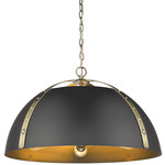 Aldrich Pendant - Aged Brass / Matte Black