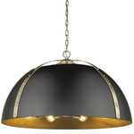 Aldrich Pendant - Aged Brass / Matte Black