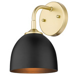 Zoey Wall Sconce - Olympic Gold / Matte Black