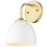 Zoey Wall Sconce - Olympic Gold / Matte White