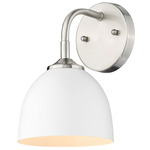 Zoey Wall Sconce - Pewter / Matte White