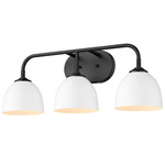 Zoey Bathroom Vanity Light - Matte Black / Matte White