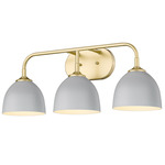 Zoey Bathroom Vanity Light - Olympic Gold / Matte Grey