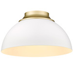 Zoey Ceiling Light - Olympic Gold / Matte White