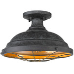 Bartlett Semi Flush Ceiling Light - Black Patina
