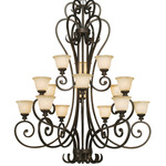 Heartwood Chandelier - Burnt Sienna / Tea Stone