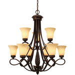 Torbellino Chandelier - Cordoban Bronze / Remolino