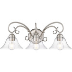 Homestead Bathroom Vanity Light - Pewter / Clear