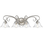 Homestead Bathroom Vanity Light - Pewter / Clear