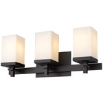 Maddox Bathroom Vanity Light - Matte Black / Opal