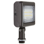 Slim Outdoor Wide Flood Light with .5IN Threaded Knuckle - Bronze