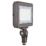 Slim Outdoor Wide Flood Light with .5IN Threaded Knuckle - Bronze