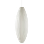 Cigar XL Pendant - Brushed Nickel / White