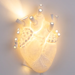 Heart Plug in Wall Sconce - White